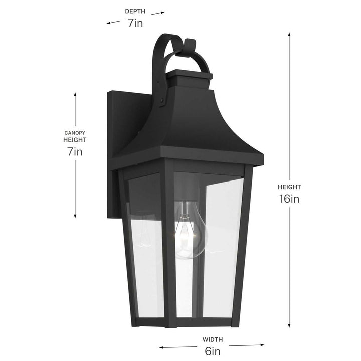 Kichler Canada - 59193BKT - One Light Outdoor Wall Mount - Cleary - Textured Black