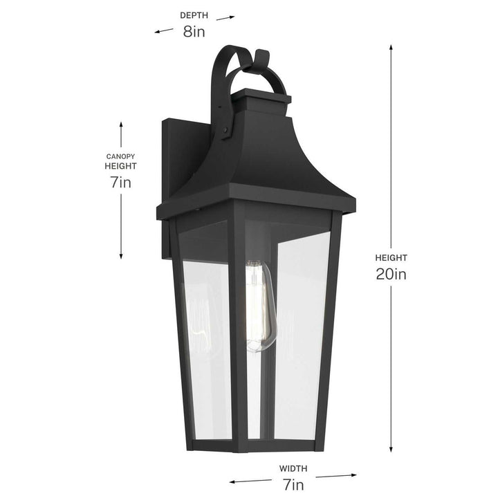 Kichler Canada - 59194BKT - One Light Outdoor Wall Mount - Cleary - Textured Black