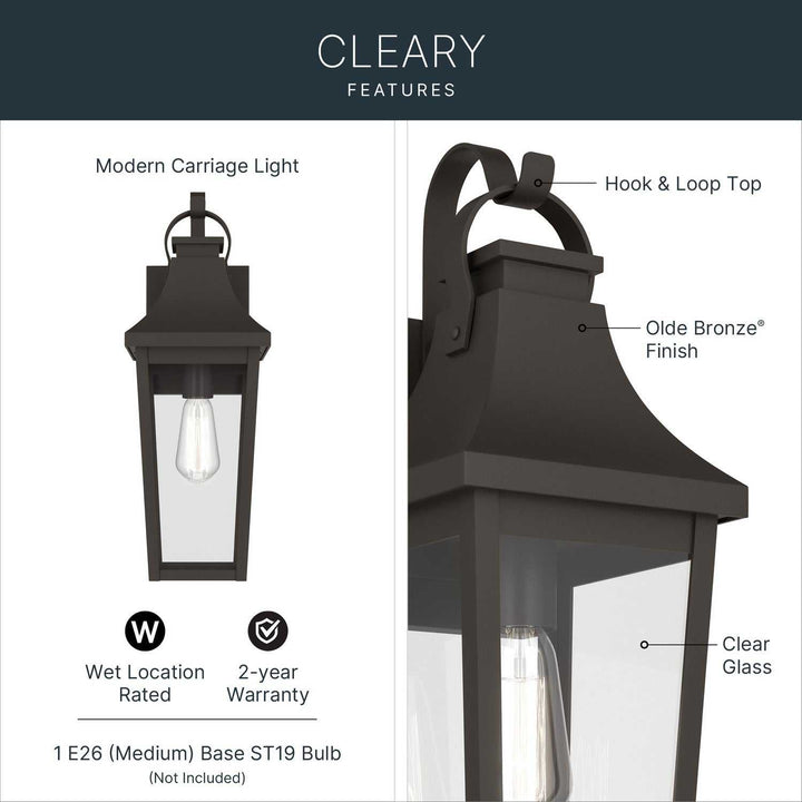 Kichler Canada - 59194OZ - One Light Outdoor Wall Mount - Cleary - Olde Bronze