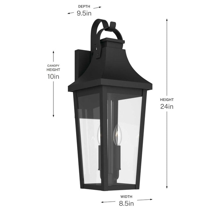 Kichler Canada - 59195BKT - Two Light Outdoor Wall Mount - Cleary - Textured Black