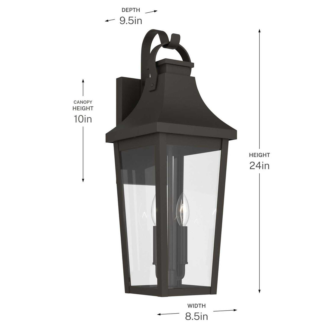 Cleary Two Light Outdoor Wall Mount in Olde Bronze Kichler Canada
