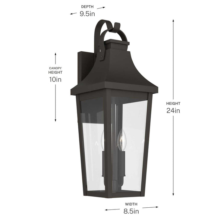 Cleary Two Light Outdoor Wall Mount in Olde Bronze Kichler Canada