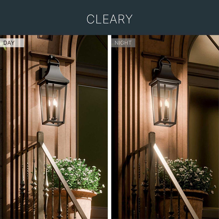 Kichler Canada - 59196BKT - Three Light Outdoor Wall Mount - Cleary - Textured Black