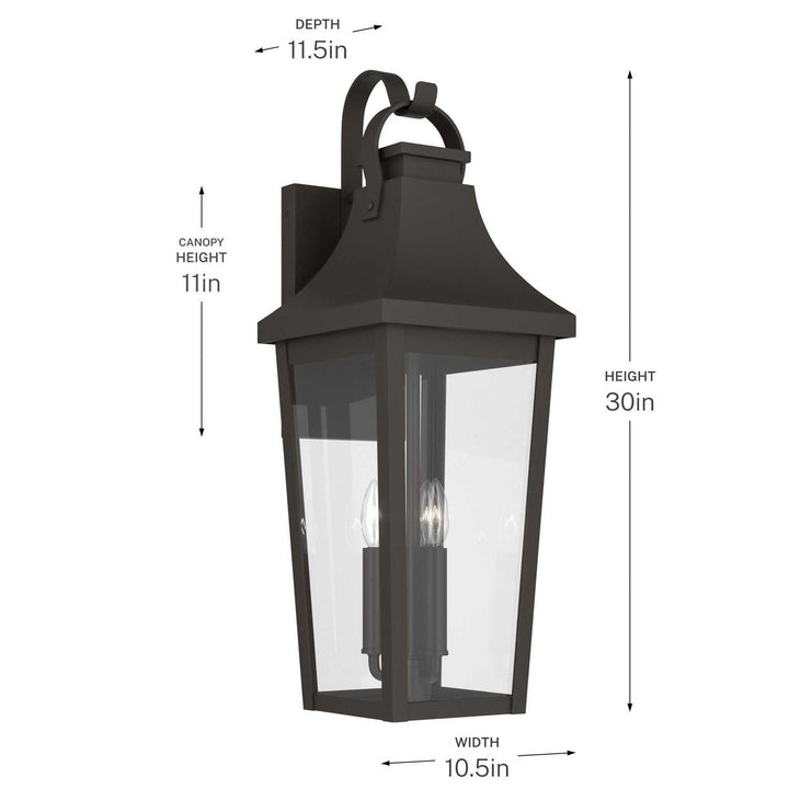 Kichler Canada - 59196OZ - Three Light Outdoor Wall Mount - Cleary - Olde Bronze