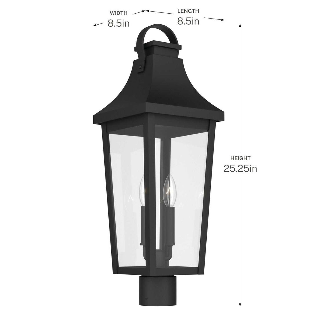 Kichler Canada - 59197BKT - Two Light Outdoor Post Lantern - Cleary - Textured Black