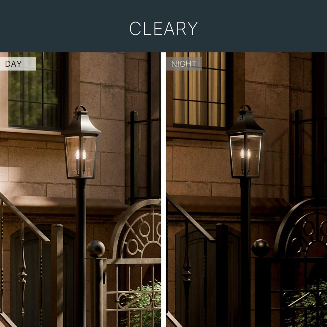 Kichler Canada - 59197BKT - Two Light Outdoor Post Lantern - Cleary - Textured Black