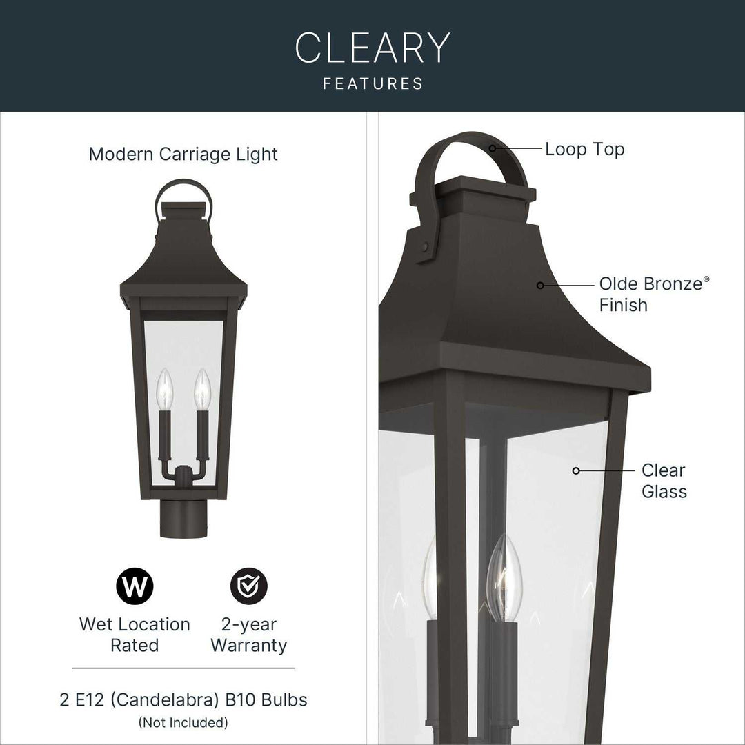 Kichler Canada - 59197OZ - Two Light Outdoor Post Lantern - Cleary - Olde Bronze