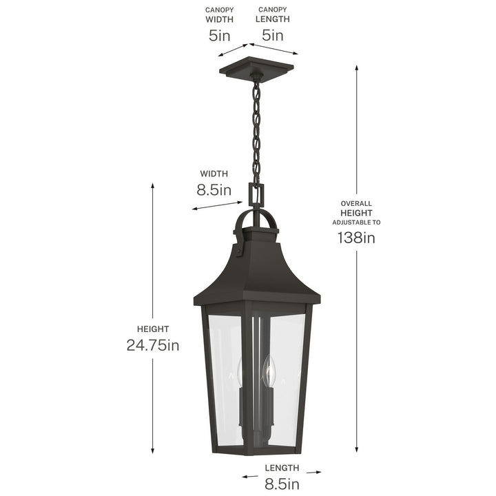 Kichler Canada - 59198OZ - Two Light Outdoor Pendant - Cleary - Olde Bronze