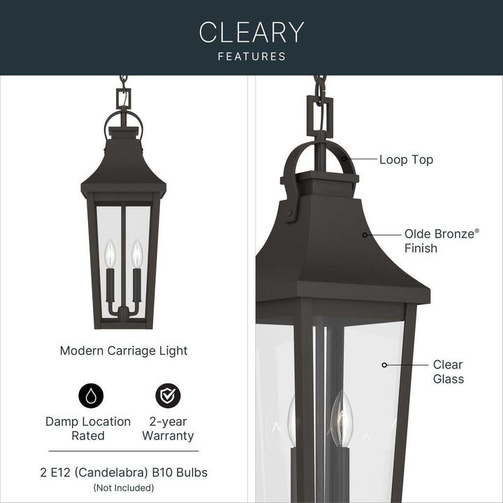 Kichler Canada - 59198OZ - Two Light Outdoor Pendant - Cleary - Olde Bronze