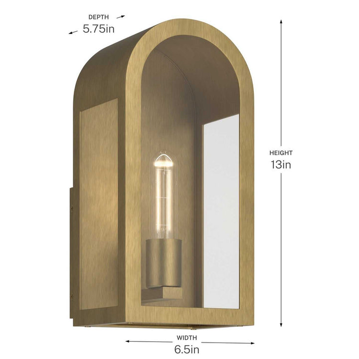 Kichler Canada - 59200NBR - One Light Outdoor Wall Mount - Marea - Natural Brass