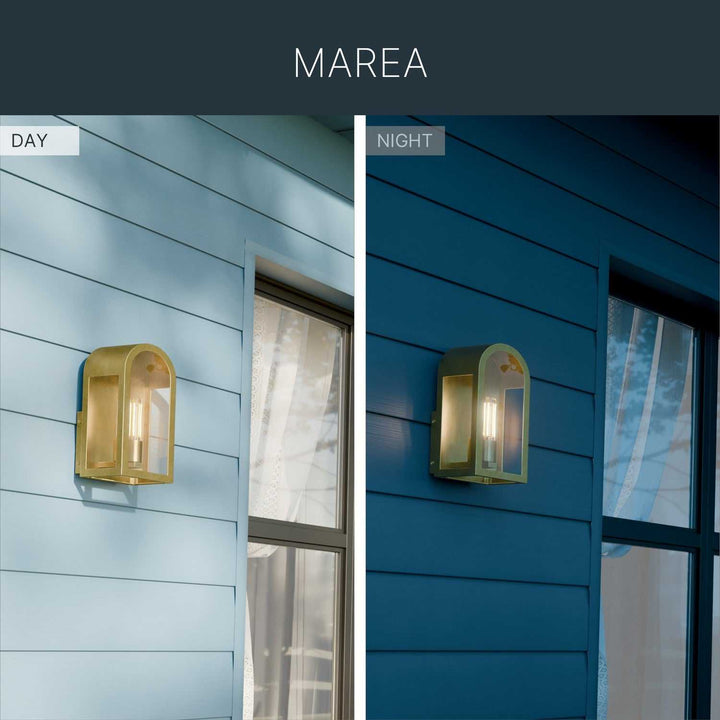 Kichler Canada - 59200NBR - One Light Outdoor Wall Mount - Marea - Natural Brass
