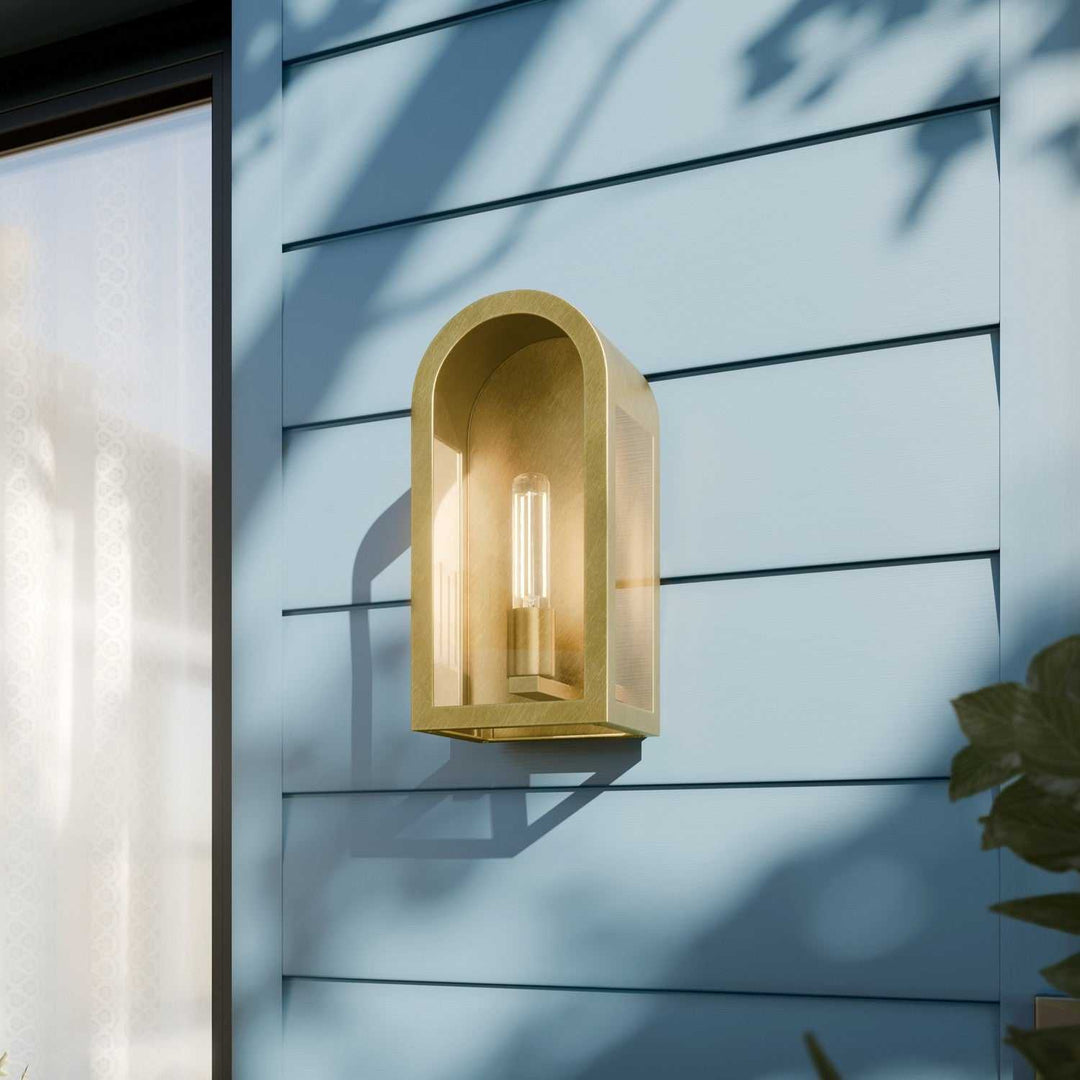 Kichler Canada - 59200NBR - One Light Outdoor Wall Mount - Marea - Natural Brass