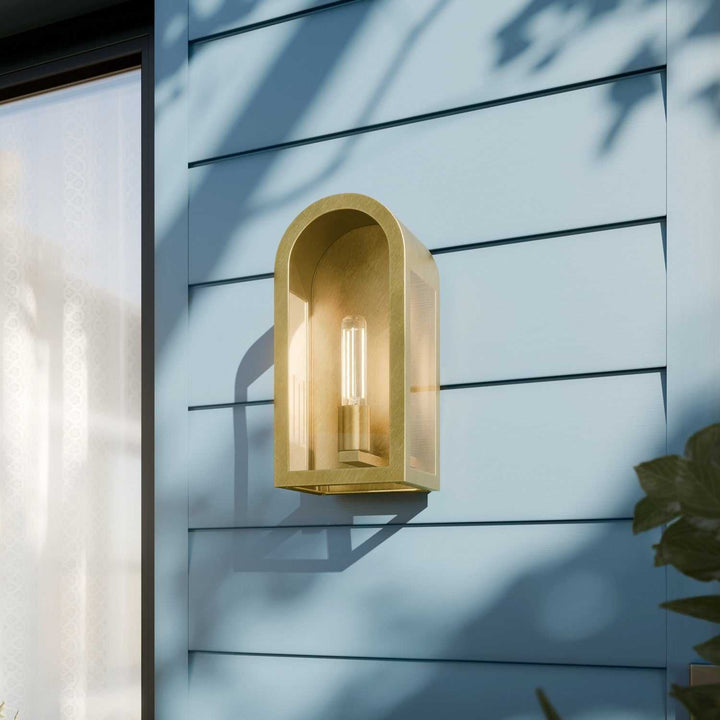 Kichler Canada - 59200NBR - One Light Outdoor Wall Mount - Marea - Natural Brass
