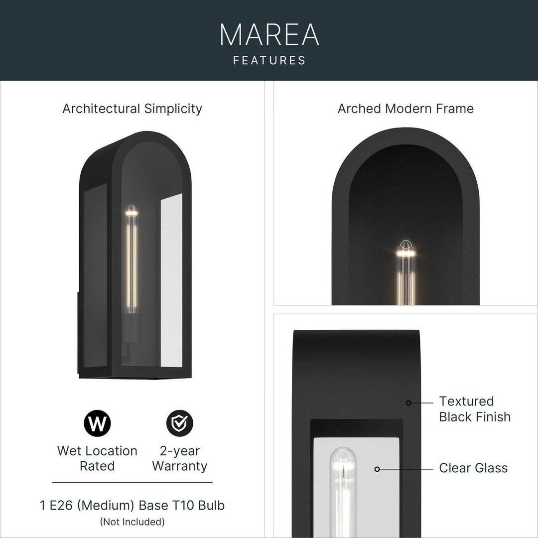 Kichler Canada - 59201BKT - One Light Outdoor Wall Mount - Marea - Textured Black