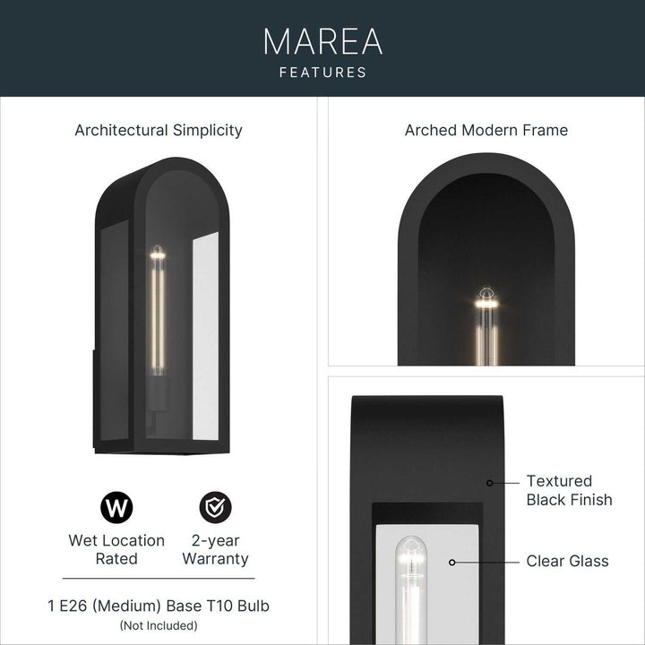Kichler Canada - 59201BKT - One Light Outdoor Wall Mount - Marea - Textured Black
