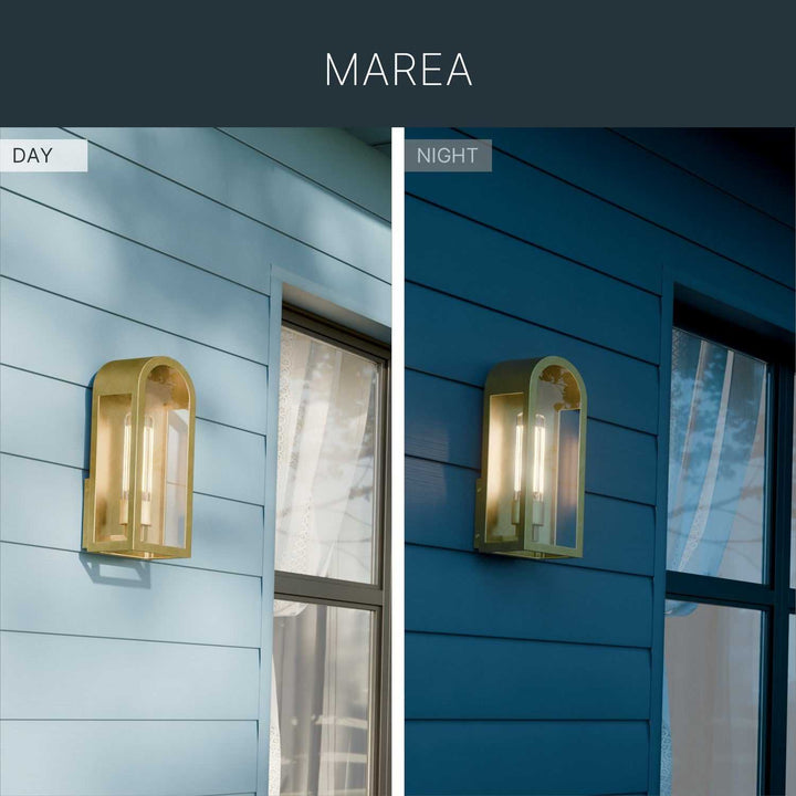 Kichler Canada - 59201NBR - One Light Outdoor Wall Mount - Marea - Natural Brass