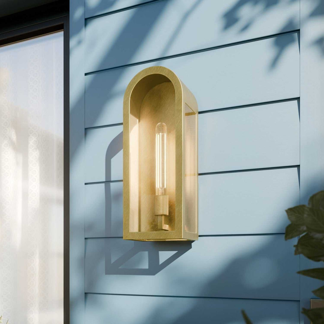 Kichler Canada - 59201NBR - One Light Outdoor Wall Mount - Marea - Natural Brass