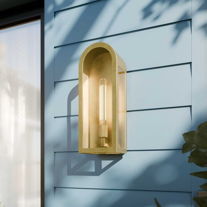 Kichler Canada - 59201NBR - One Light Outdoor Wall Mount - Marea - Natural Brass