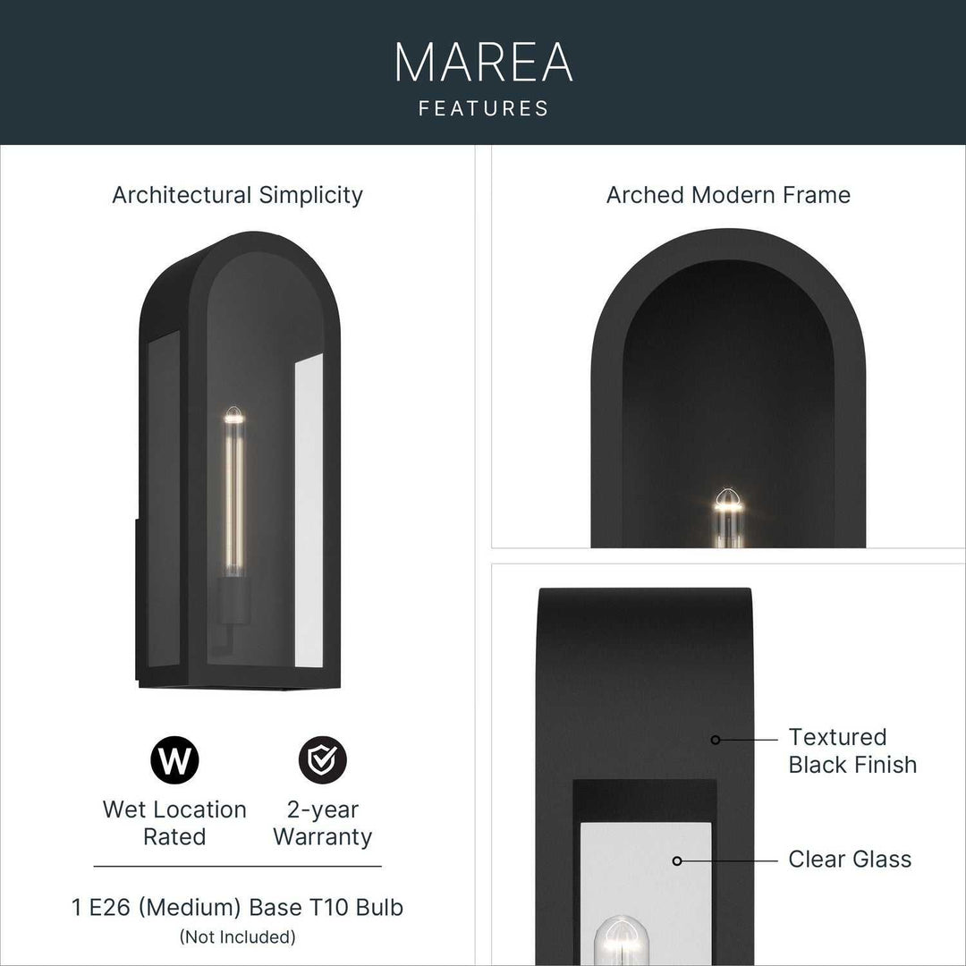 Kichler Canada - 59202BKT - One Light Outdoor Wall Mount - Marea - Textured Black