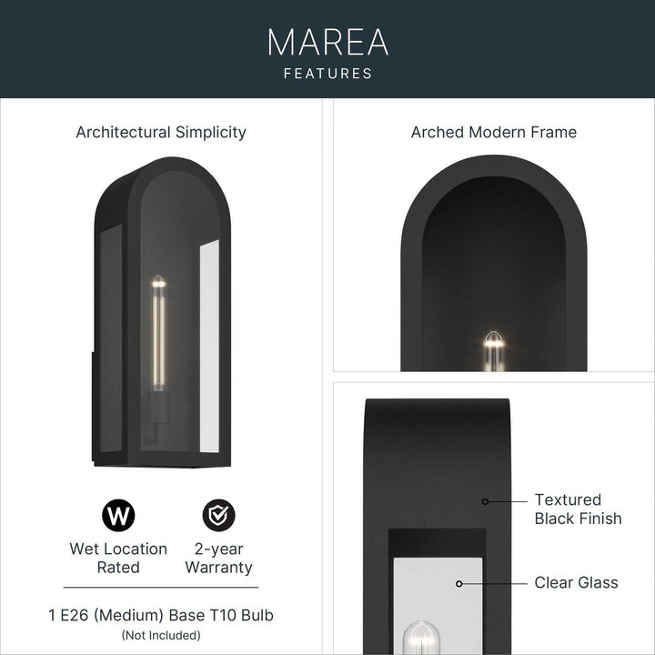 Kichler Canada - 59202BKT - One Light Outdoor Wall Mount - Marea - Textured Black