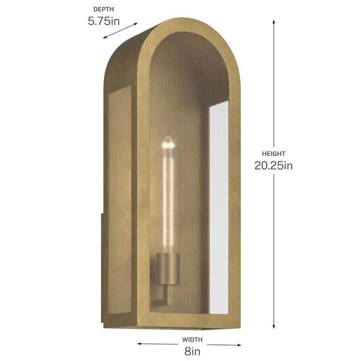 Kichler Canada - 59202NBR - One Light Outdoor Wall Mount - Marea - Natural Brass