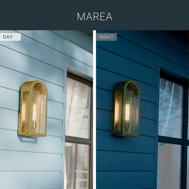 Kichler Canada - 59202NBR - One Light Outdoor Wall Mount - Marea - Natural Brass