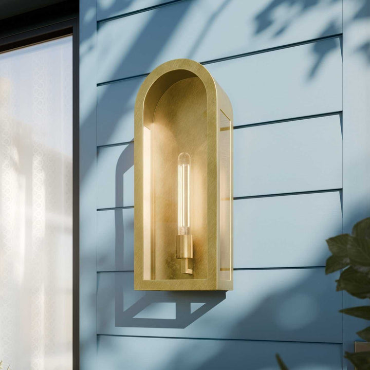 Kichler Canada - 59202NBR - One Light Outdoor Wall Mount - Marea - Natural Brass