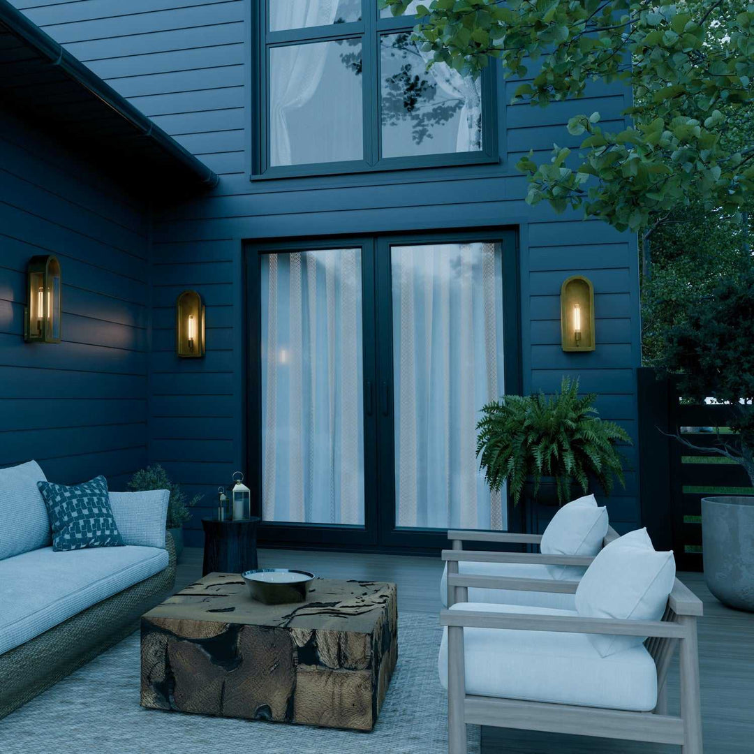Kichler Canada - 59202NBR - One Light Outdoor Wall Mount - Marea - Natural Brass