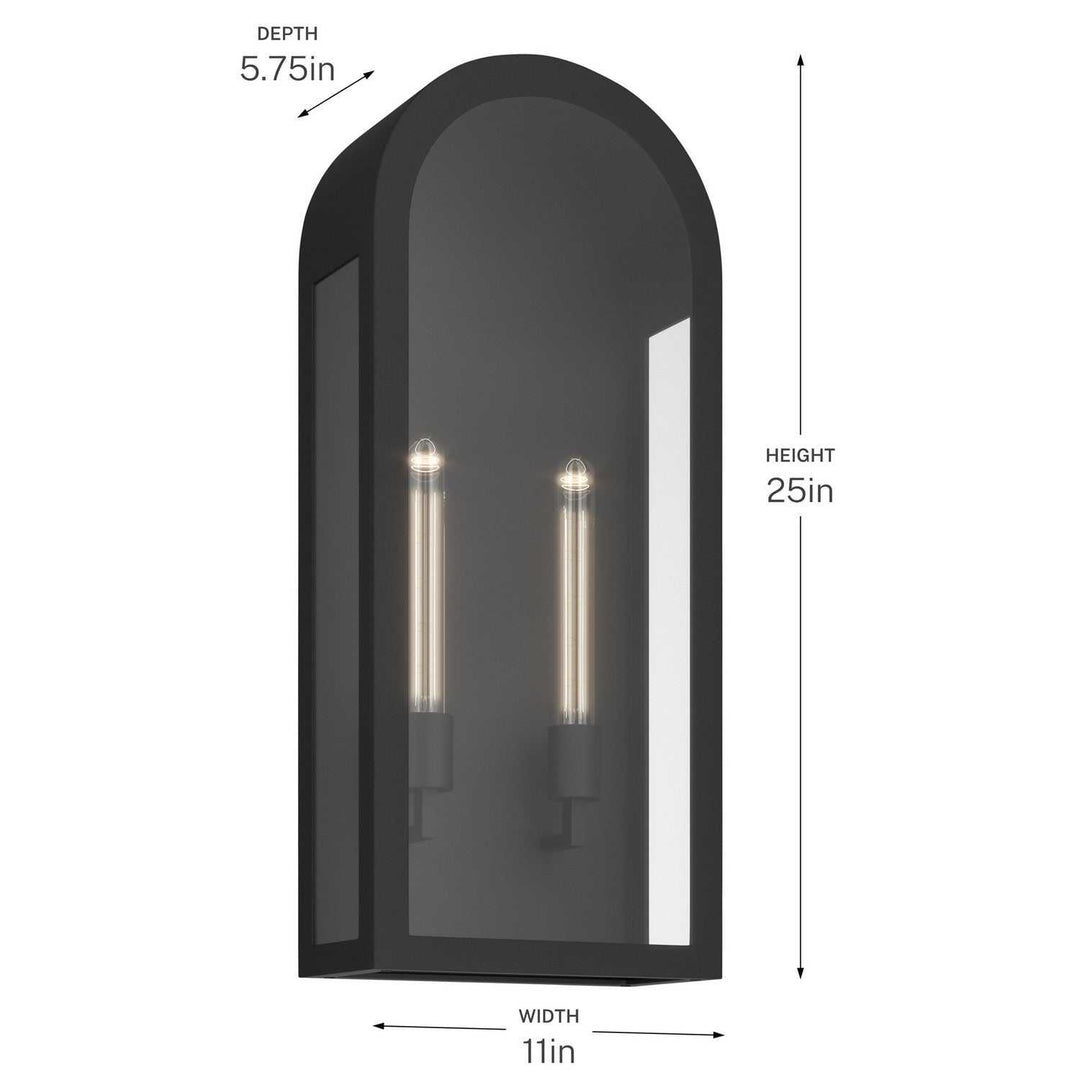 Kichler Canada - 59203BKT - Two Light Outdoor Wall Mount - Marea - Textured Black
