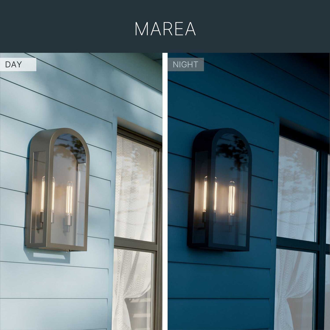 Kichler Canada - 59203BKT - Two Light Outdoor Wall Mount - Marea - Textured Black