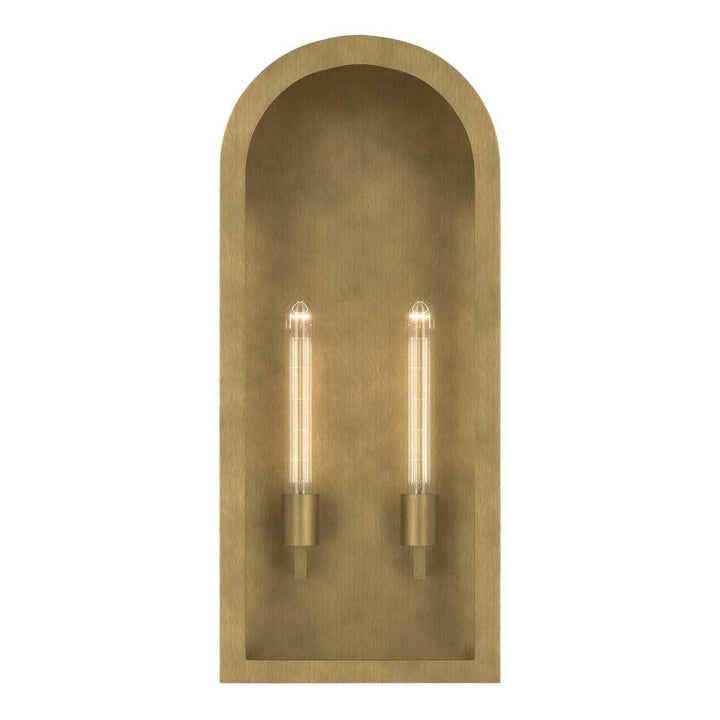 Marea Two Light Outdoor Wall Mount in Natural Brass Kichler Canada