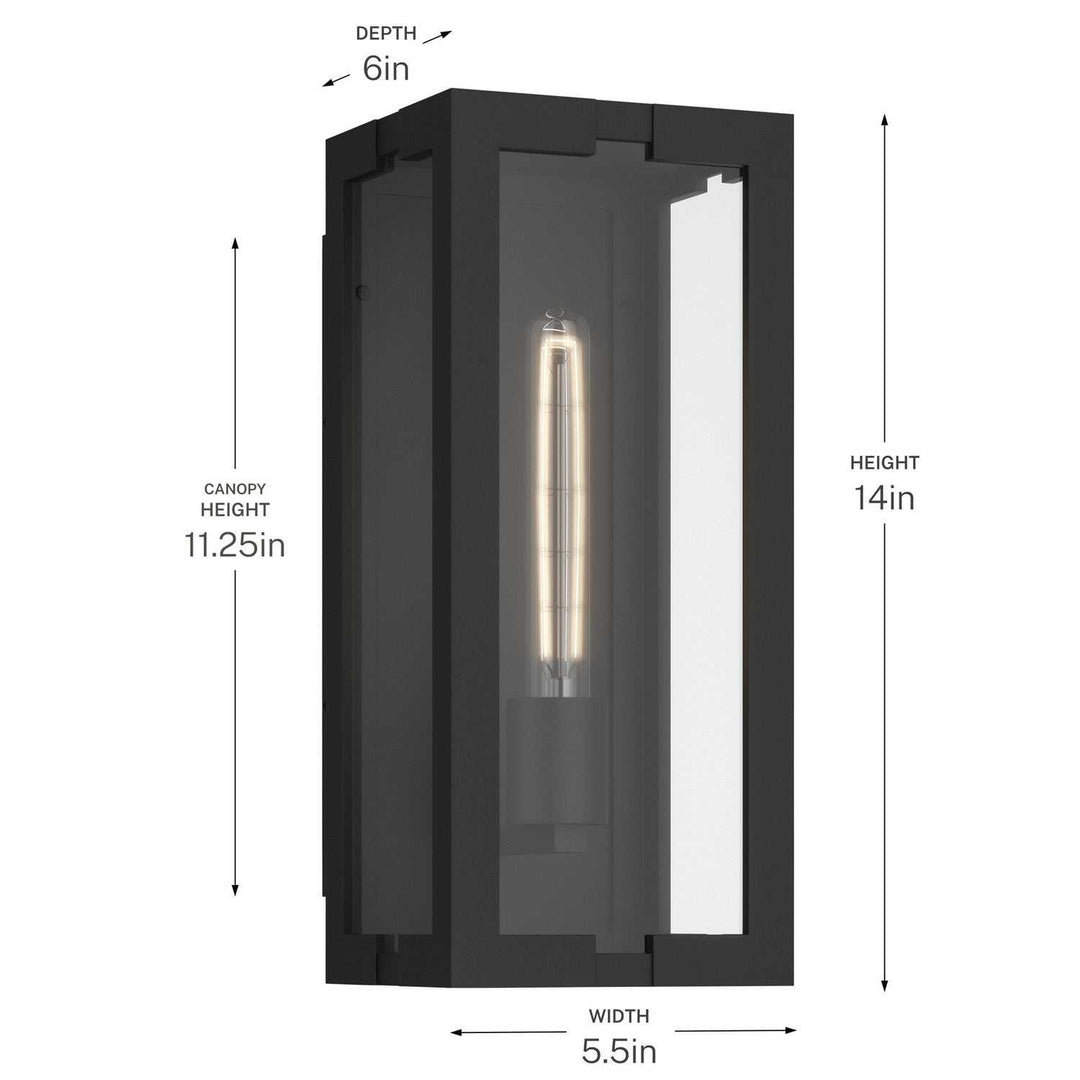 Kichler Canada - 59208BKT - One Light Outdoor Wall Mount - Calen - Textured Black