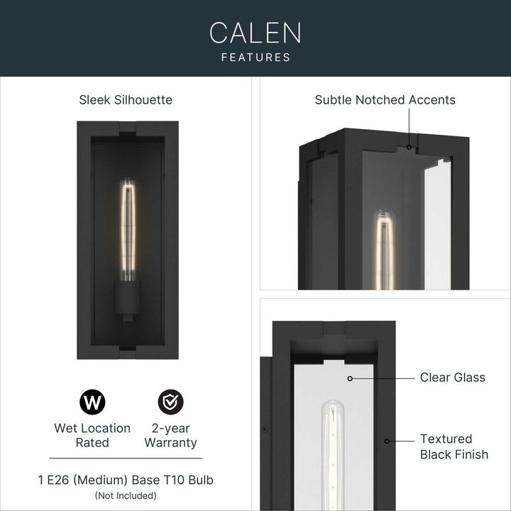 Kichler Canada - 59208BKT - One Light Outdoor Wall Mount - Calen - Textured Black