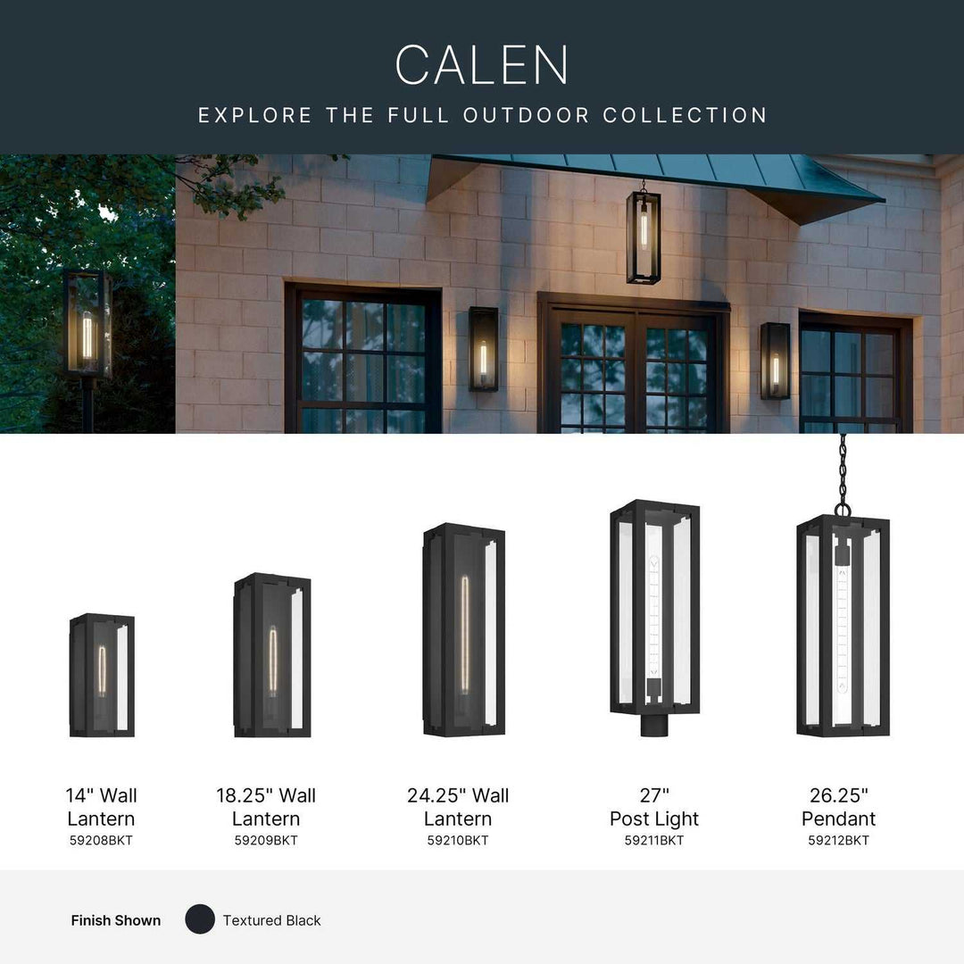 Kichler Canada - 59209BKT - One Light Outdoor Wall Mount - Calen - Textured Black
