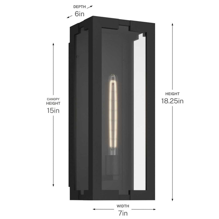 Kichler Canada - 59209BKT - One Light Outdoor Wall Mount - Calen - Textured Black