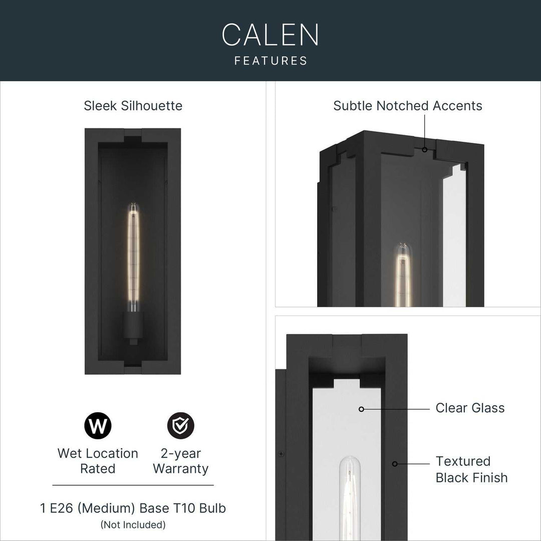 Kichler Canada - 59209BKT - One Light Outdoor Wall Mount - Calen - Textured Black