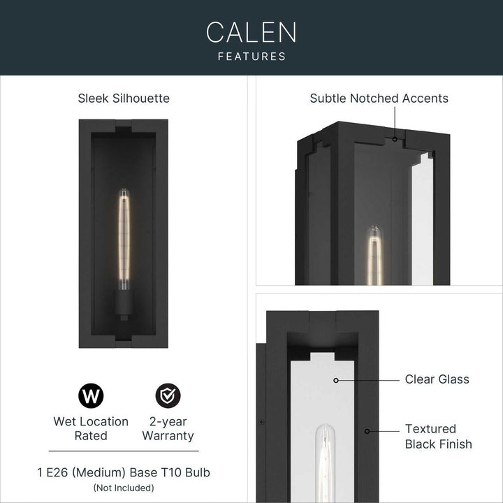 Kichler Canada - 59209BKT - One Light Outdoor Wall Mount - Calen - Textured Black