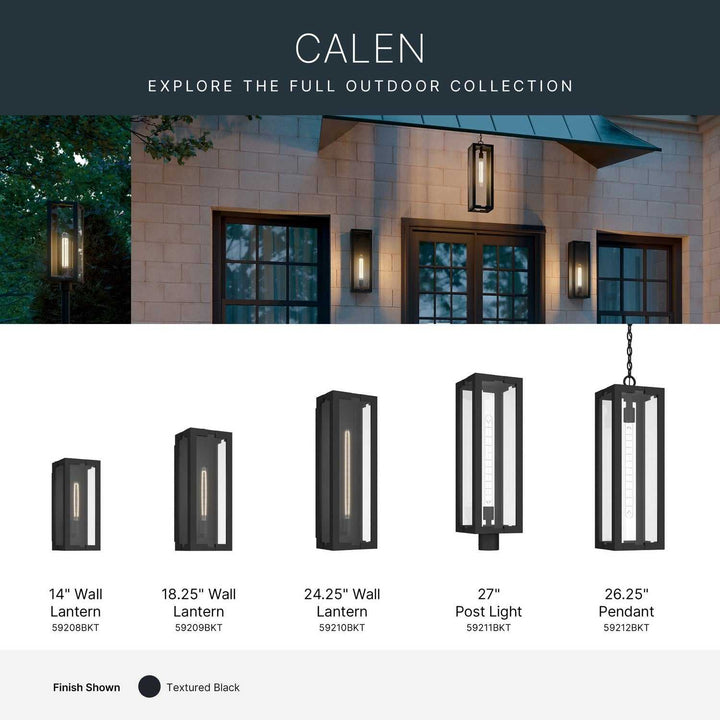 Kichler Canada - 59210BKT - One Light Outdoor Wall Mount - Calen - Textured Black