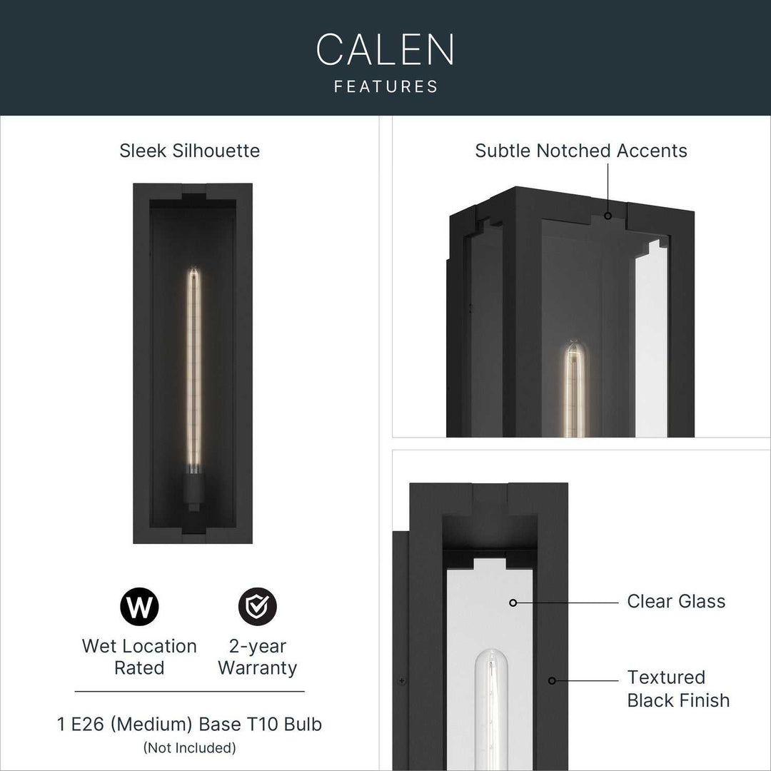 Kichler Canada - 59210BKT - One Light Outdoor Wall Mount - Calen - Textured Black