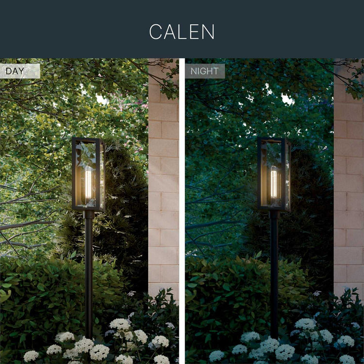 Kichler Canada - 59211BKT - One Light Outdoor Post Lantern - Calen - Textured Black