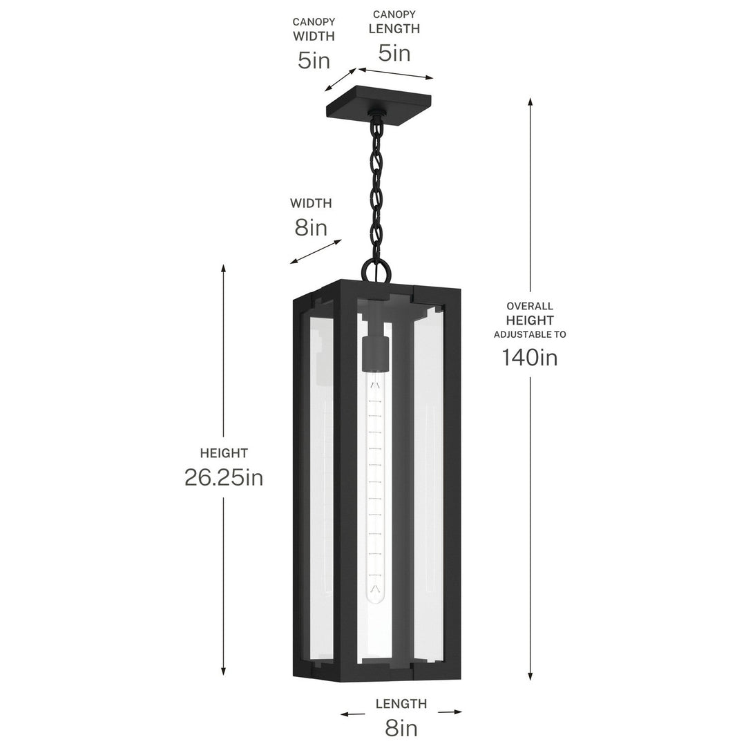 Kichler Canada - 59212BKT - One Light Outdoor Pendant - Calen - Textured Black