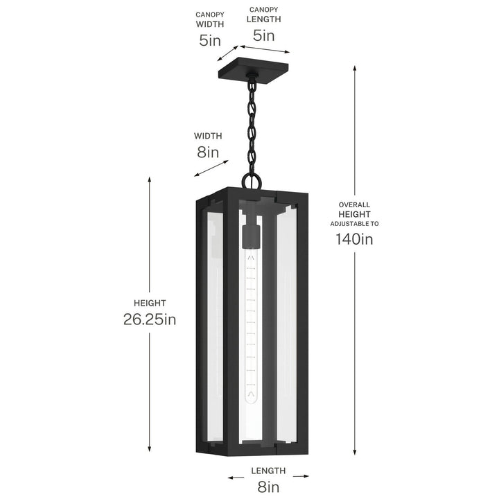 Kichler Canada - 59212BKT - One Light Outdoor Pendant - Calen - Textured Black