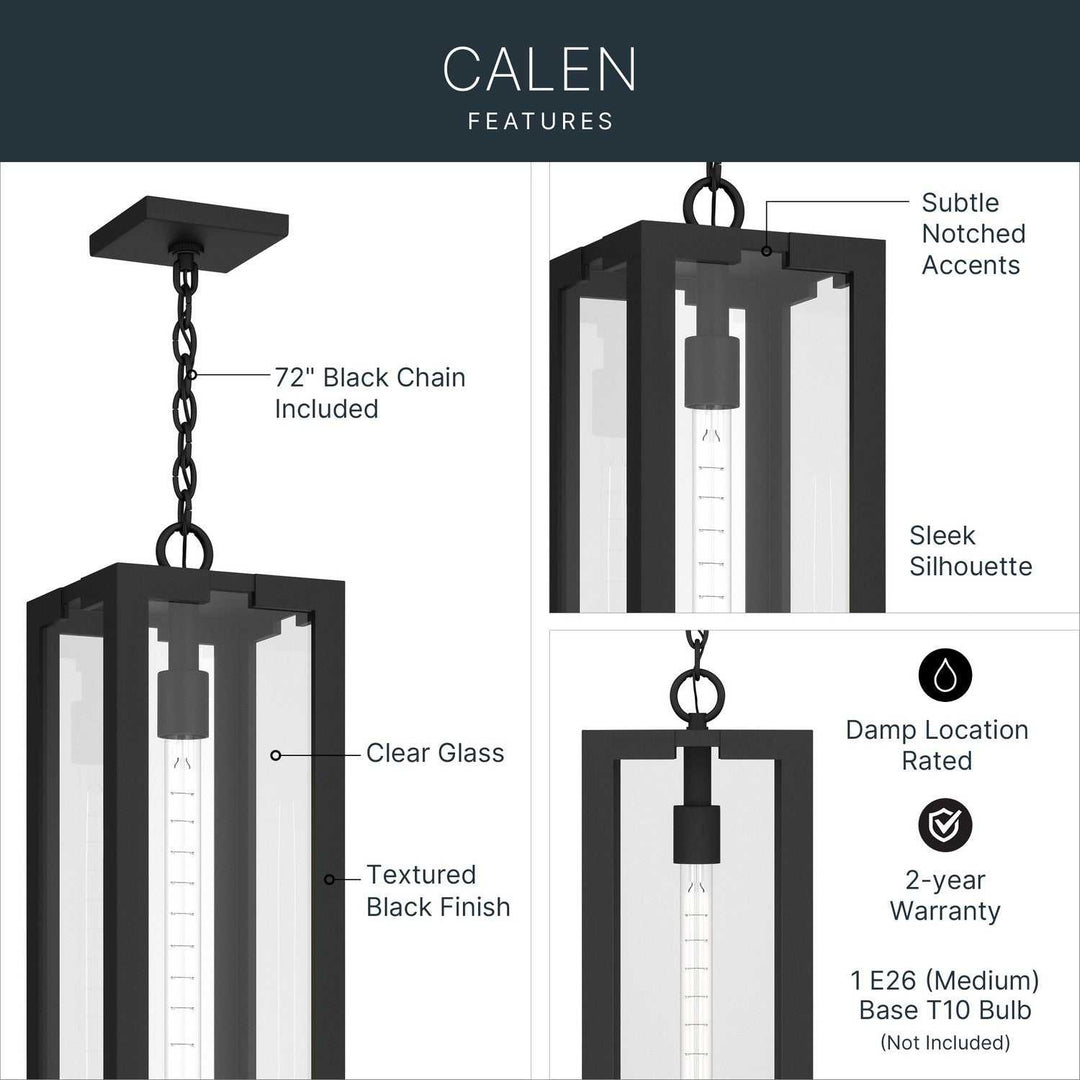 Kichler Canada - 59212BKT - One Light Outdoor Pendant - Calen - Textured Black