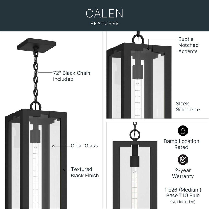 Kichler Canada - 59212BKT - One Light Outdoor Pendant - Calen - Textured Black