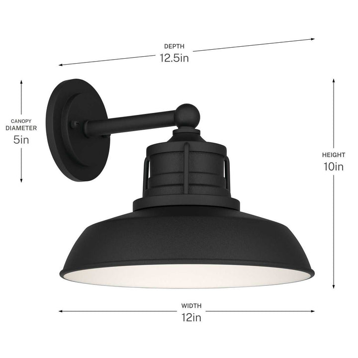Kichler Canada - 59205BKT - One Light Outdoor Wall Mount - Fielding - Textured Black