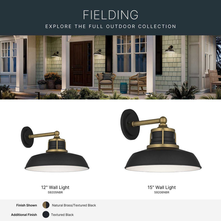 Kichler Canada - 59205NBR - One Light Outdoor Wall Mount - Fielding - Natural Brass