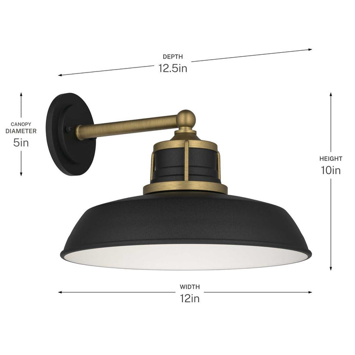 Kichler Canada - 59205NBR - One Light Outdoor Wall Mount - Fielding - Natural Brass