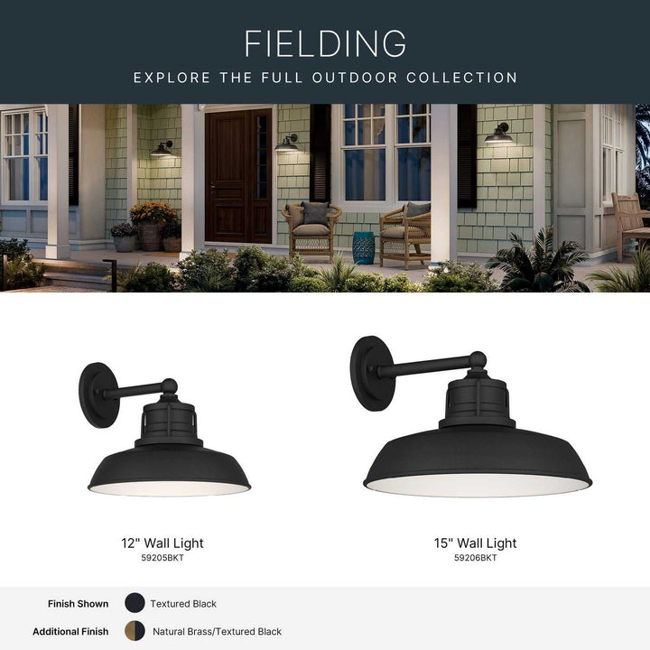 Kichler Canada - 59206BKT - One Light Outdoor Wall Mount - Fielding - Textured Black