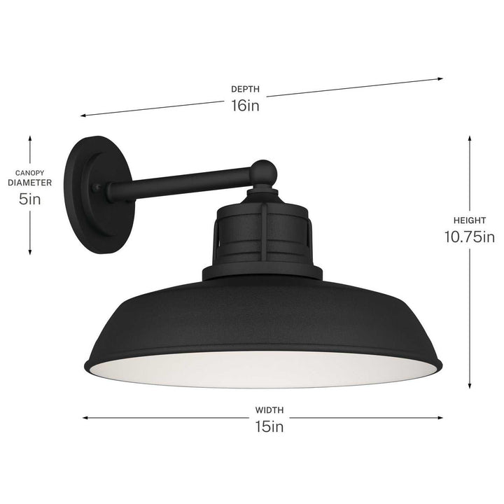 Kichler Canada - 59206BKT - One Light Outdoor Wall Mount - Fielding - Textured Black