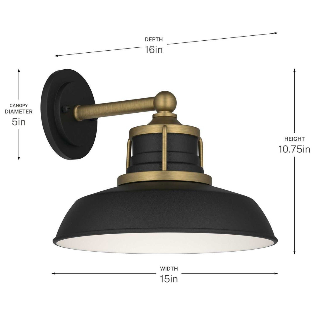 Kichler Canada - 59206NBR - One Light Outdoor Wall Mount - Fielding - Natural Brass